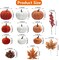 21 PCS Fall Artificial Velvet Pumpkins Set, Fake Fabric Pumpkin Faux Foam Pumpkins, Orange Khaki White Pumpkin Decorations